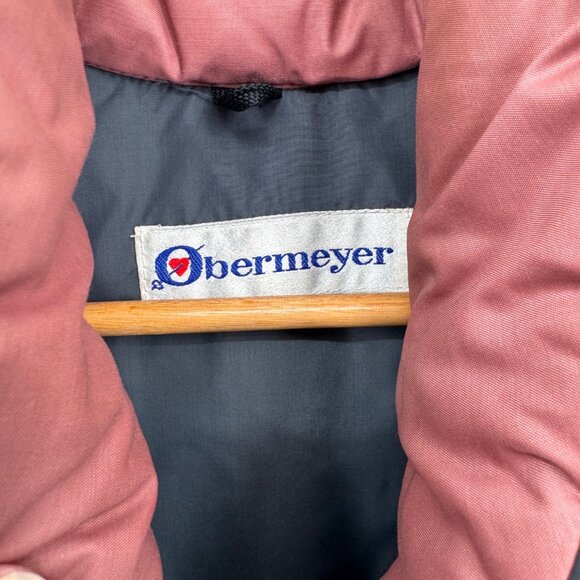 Obermeyer Ski Vest Womens Large Gray Nylon Down Filled Snap Front Pockets VTG - Picture 5 of 12